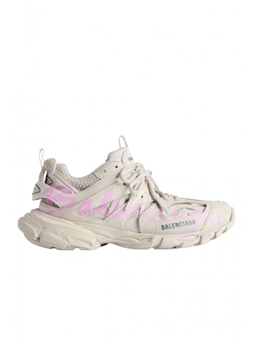 Sneakers BALENCIAGA, Women's Track Signature Sneaker in Beige/pink - 542436WTRHW9250