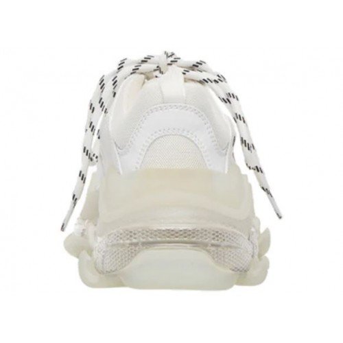 Sneakers BALENCIAGA, Clear Sole, Full White, EFECT USED