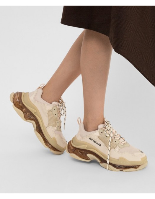 Sneakers BALENCIAGA Triple S, Clear Sole, Women, Beige - 544351W2GA19710 Sneakers BALENCIAGA Triple S, Clear Sole, Women, Beige - 544351W2GA19710