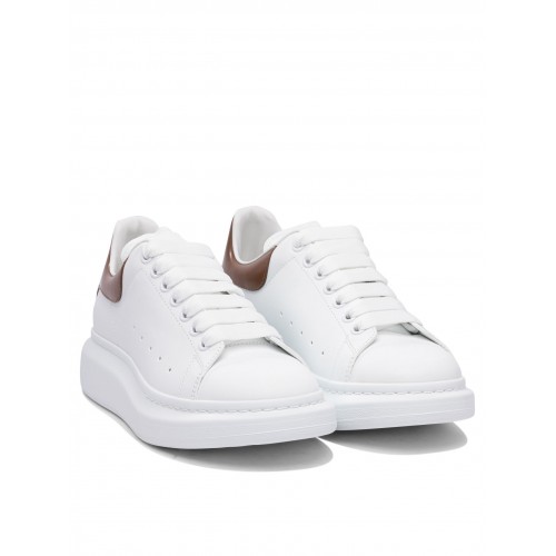 Sneakers ALEXANDER MCQUEEN, Oversize, Brown Details, Men, White Sneakers ALEXANDER MCQUEEN, Oversize, Brown Details, Men, White