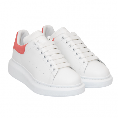 Sneakers ALEXANDER MCQUEEN, Oversize, Pink Touch, Women, White Sneakers ALEXANDER MCQUEEN, Oversize, Pink Touch, Women, White