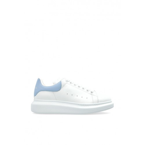 Sneakers ALEXANDER MCQUEEN, Oversize, Baby Blue Details, Men, White Sneakers ALEXANDER MCQUEEN, Oversize, Baby Blue Details, Men, White