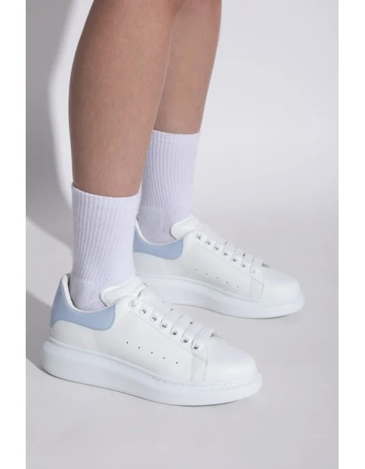 Sneakers ALEXANDER MCQUEEN, Oversize, Baby Blue Details, Women, White - 553770WIAEE9041