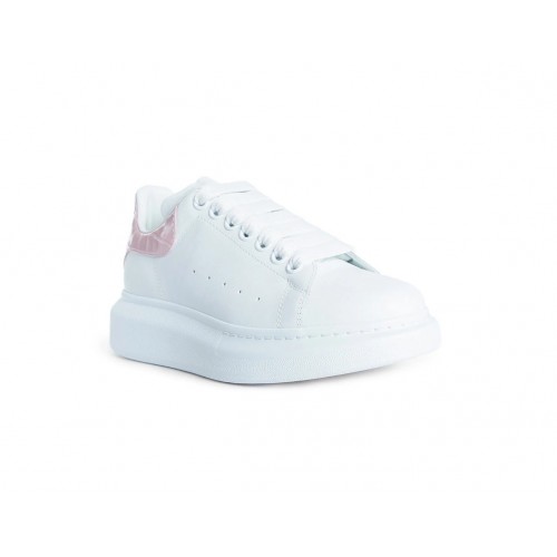Sneakers ALEXANDER MCQUEEN, Pink Croco, Alb Sneakers ALEXANDER MCQUEEN, Pink Croco, Alb
