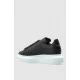 Sneakers ALEXANDER MCQUEEN, Oversize, Gold Logo Insert, Women, Black - 553770WIEE01000