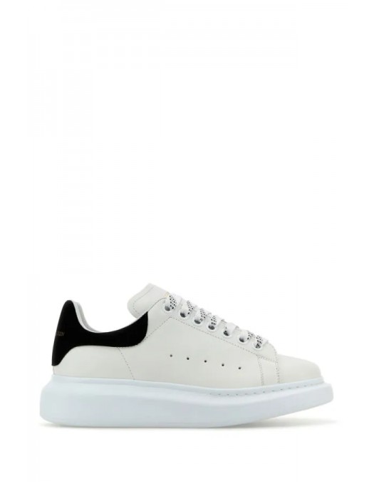 Sneakers ALEXANDER MCQUEEN, Oversize, New Tech Leather, Black Details, Women, White - 553770WIEF19061