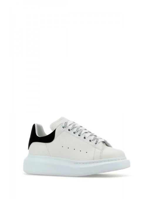 Sneakers ALEXANDER MCQUEEN, Oversize, New Tech Leather, Black Details, Women, White - 553770WIEF19061