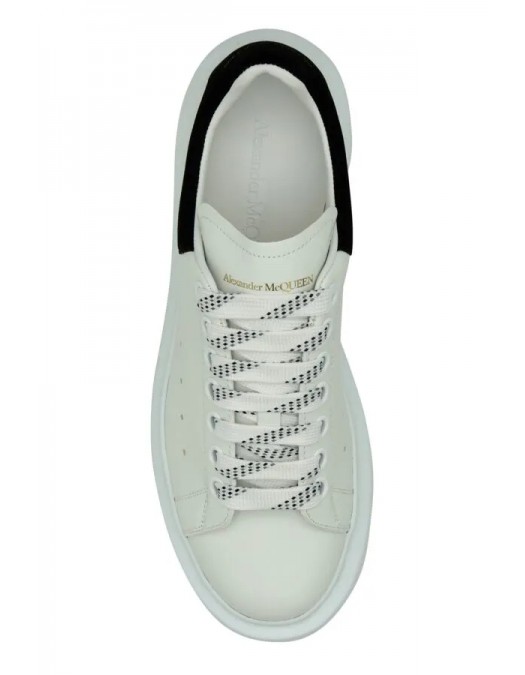 Sneakers ALEXANDER MCQUEEN, Oversize, New Tech Leather, Black Details, Women, White - 553770WIEF19061