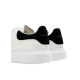 Sneakers ALEXANDER MCQUEEN, Oversize, New Tech Leather, Black Details, Women, White - 553770WIEF19061