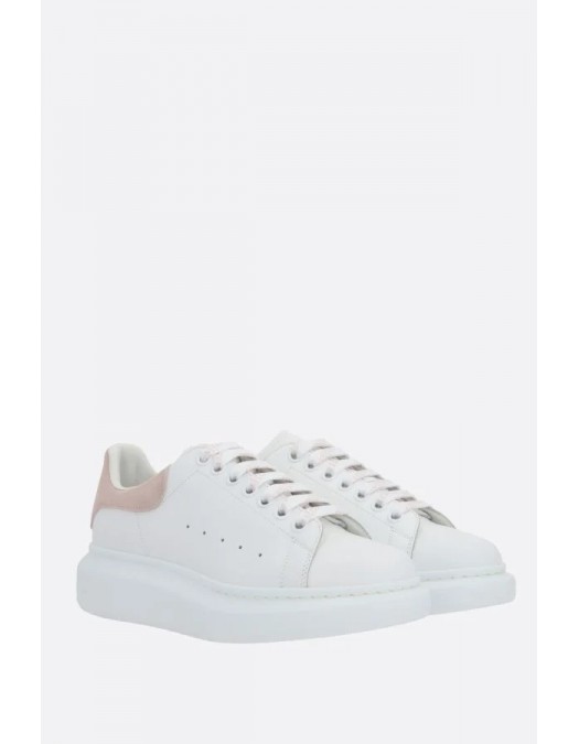 Sneakers ALEXANDER MCQUEEN, Oversize, New Tech Leather, Pink Details, White - 553770WIEF19182