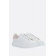 Sneakers ALEXANDER MCQUEEN, Oversize, New Tech Leather, Pink Details, White - 553770WIEF19182