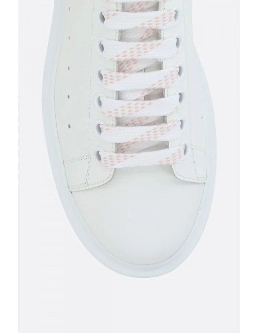 Sneakers ALEXANDER MCQUEEN, Oversize, New Tech Leather, Pink Details, White - 553770WIEF19182