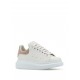 Sneakers ALEXANDER MCQUEEN, Oversize, New Tech Leather, Pink Details, White - 553770WIEF19182