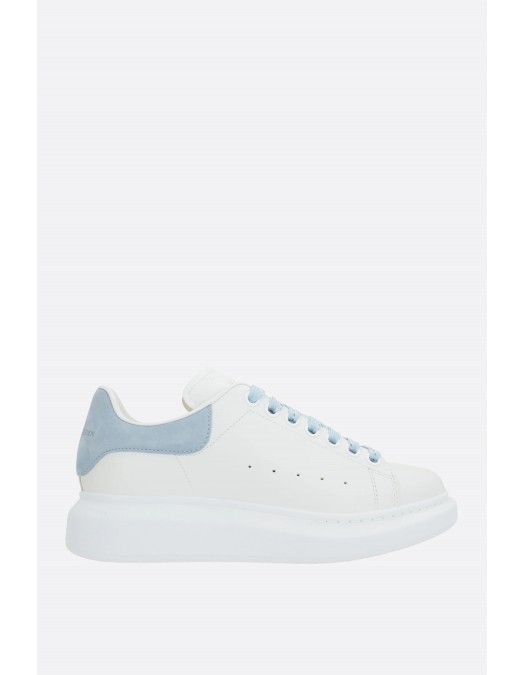 Sneakers ALEXANDER MCQUEEN, Oversize, New Tech Leather, Baby Blue Details, White - 553770WIEF19412