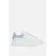 Sneakers ALEXANDER MCQUEEN, Oversize, New Tech Leather, Baby Blue Details, White - 553770WIEF19412