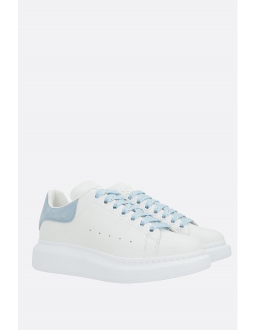 Sneakers ALEXANDER MCQUEEN, Oversize, New Tech Leather, Baby Blue Details, White - 553770WIEF19412