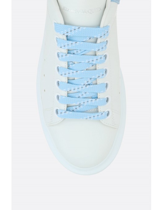 Sneakers ALEXANDER MCQUEEN, Oversize, New Tech Leather, Baby Blue Details, White - 553770WIEF19412