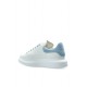 Sneakers ALEXANDER MCQUEEN, Oversize, New Tech Leather, Baby Blue Details, White - 553770WIEF19412