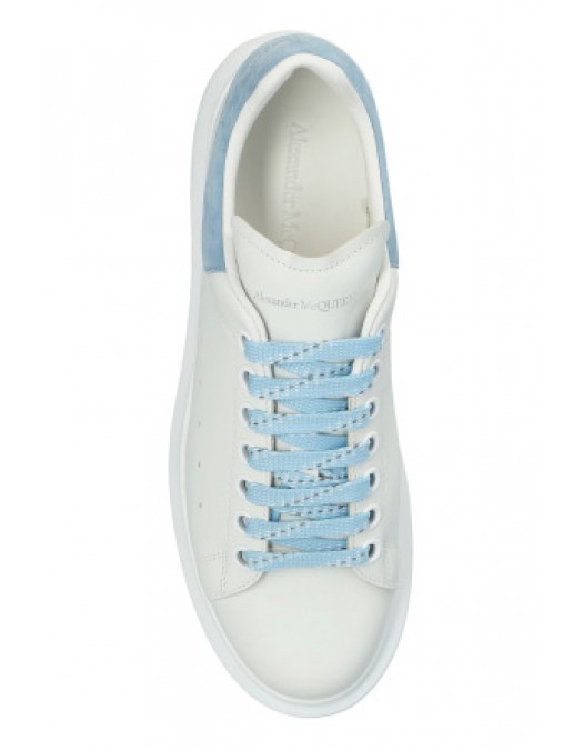 Sneakers ALEXANDER MCQUEEN, Oversize, New Tech Leather, Baby Blue Details, White - 553770WIEF19412