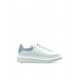 Sneakers ALEXANDER MCQUEEN, Oversize, New Tech Leather, Baby Blue Details, White - 553770WIEF19412