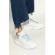 Sneakers ALEXANDER MCQUEEN, Oversize, New Tech Leather, Baby Blue Details, White - 553770WIEF19412