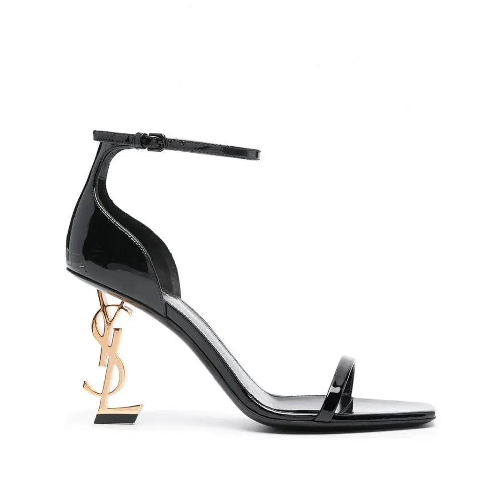 YSL様 SANDALE YVES SAINT LAURENT, Opyum Design, Medium Heels, Black