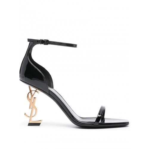 SANDALE YVES SAINT LAURENT, Opyum Design, Medium Heels, Black SANDALE YVES SAINT LAURENT, Opyum Design, Medium Heels, Black