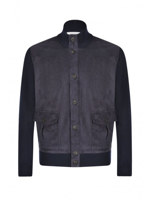 Jacheta GRAN SASSO, ALCANTARA, Casmir si lana, Bleumarin - 5714919649598