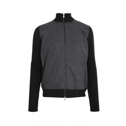 JACHETA GRAN SASSO, Premium Wool Blend, Full Zip, Negru/Gri JACHETA GRAN SASSO, Premium Wool Blend, Full Zip, Negru/Gri