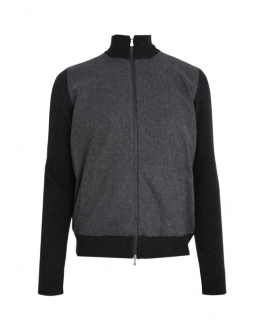 JACHETA GRAN SASSO, Premium Wool Blend, Full Zip, Negru/Gri - 5718619662098