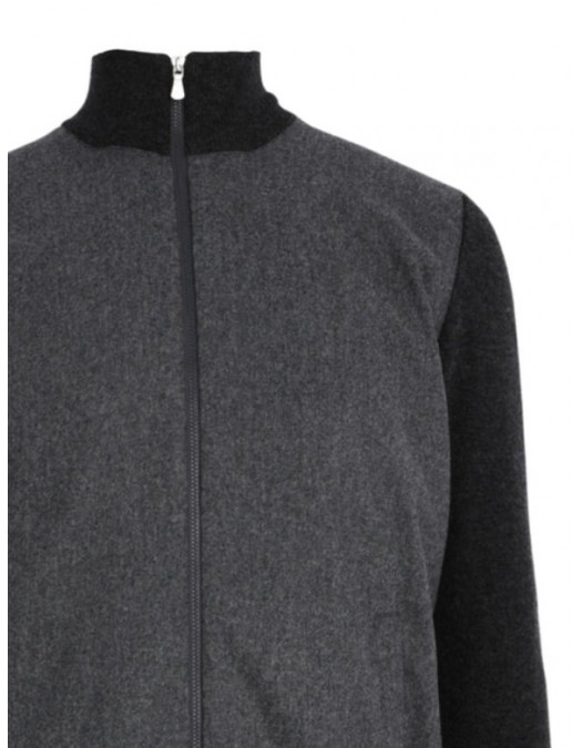 JACHETA GRAN SASSO, Premium Wool Blend, Full Zip, Negru/Gri - 5718619662098