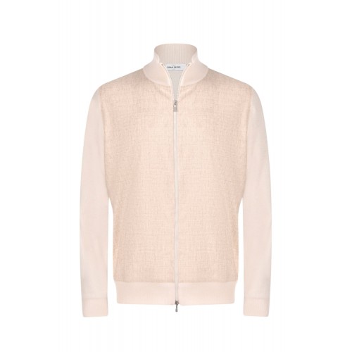 JACHETA GRAN SASSO, Premium Wool Blend, Full Zip, Beige JACHETA GRAN SASSO, Premium Wool Blend, Full Zip, Beige