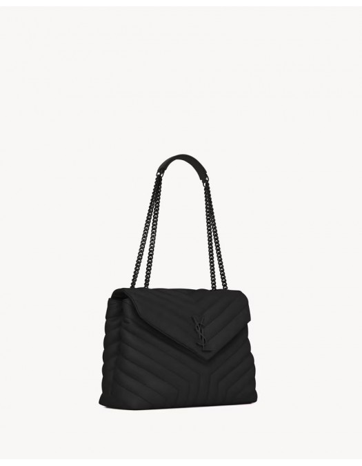 Geanta YVES SAINT LAURENT, Shoulder, Loulou Design, Medium,  Full Black - 574946DV7281000