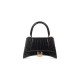 GEANTA BALENCIAGA, Handbag, Hourglass Small, Crocodile, Black - 5935461LRGM1000