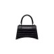 GEANTA BALENCIAGA, Handbag, Hourglass Small, Crocodile, Black - 5935461LRGM1000