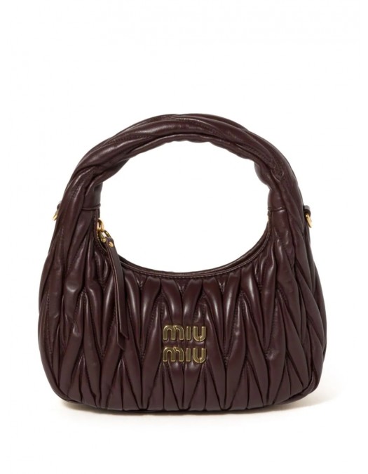 Geanta MIU MIU, Hobo Wander Tote, Brown - 5BC125VOOYN88F0236