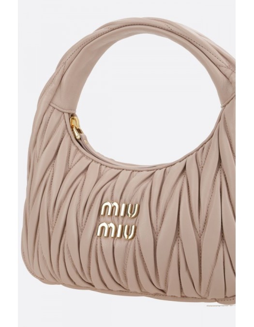 Geanta MIU MIU, Hobo Wander Mini, Poweder Pink - 5BC125VOOYN88F0236