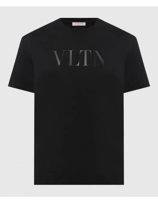 Tricou Valentino, Logo Insert VLTN, Black - 5V3MG10V96P0NO Tricou Valentino, Logo Insert VLTN, Black - 5V3MG10V96P0NO