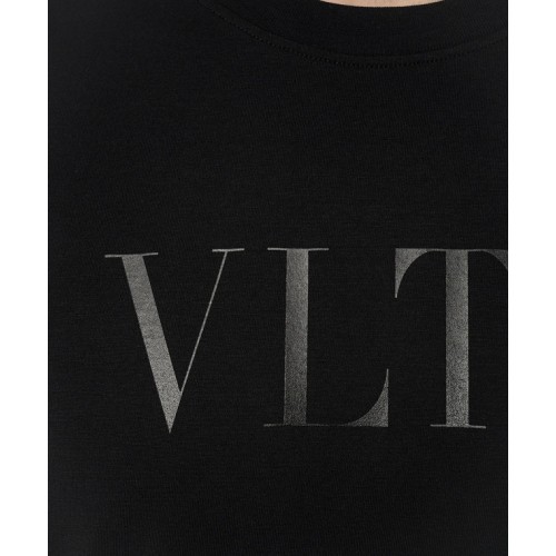 Tricou Valentino, Logo Insert VLTN, Black Tricou Valentino, Logo Insert VLTN, Black