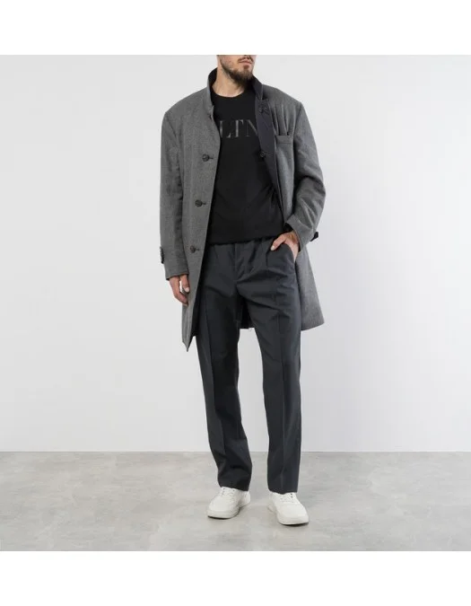 Tricou Valentino, Logo Insert VLTN, Black - 5V3MG10V96P0NO Tricou Valentino, Logo Insert VLTN, Black - 5V3MG10V96P0NO