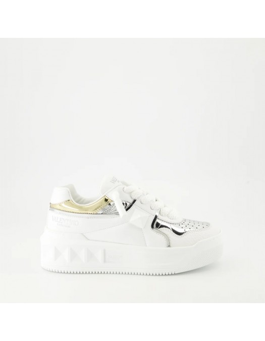 Sneakers VALENTINO, One Stud Xl Insert, Mirror Insert, White - 5W2S0FQ4PIMWT9