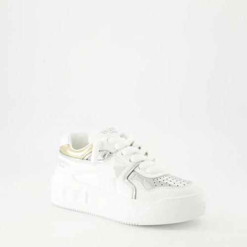 Sneakers VALENTINO, One Stud Xl Insert, Mirror Insert, White Sneakers VALENTINO, One Stud Xl Insert, Mirror Insert, White