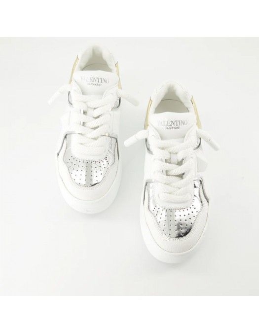 Sneakers VALENTINO, One Stud Xl Insert, Mirror Insert, White - 5W2S0FQ4PIMWT9