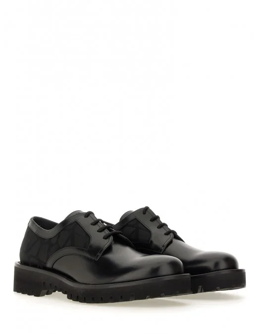 VALENTINO| (5W0P0W19 GPY 0NO / 5W2P0W19 GPY 0NO) Pantofi VALENTINO GARAVANI, Derby din piele, Negri