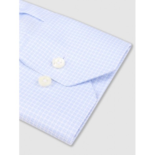 Camasa STENSTROMS, Light blue Checked Twill Shirt