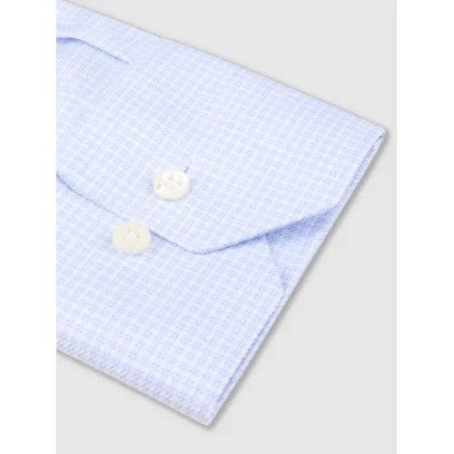 Camasa STENSTROMS, Light blue Checked Twill Shirt