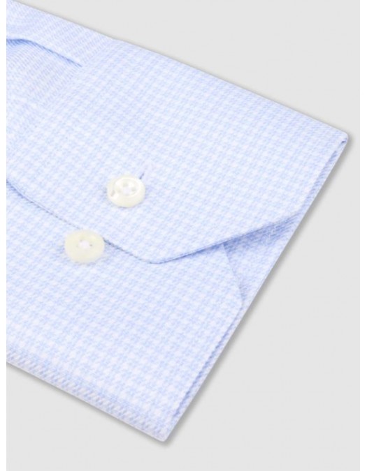 Camasa STENSTROMS, Light blue Checked Twill Shirt - 6027719112103