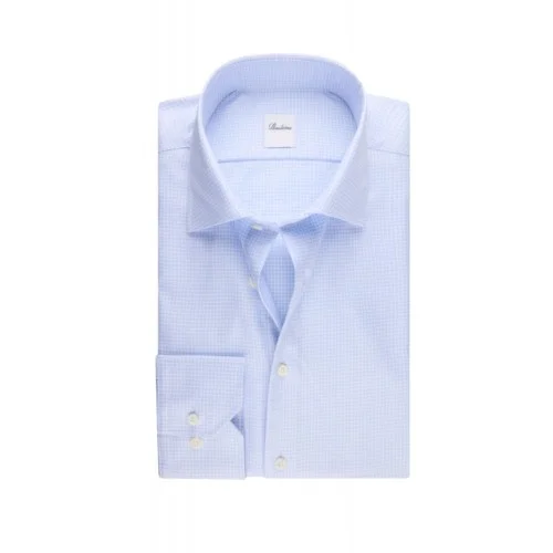 Camasa STENSTROMS, Light blue Checked Twill Shirt