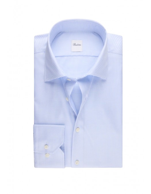 Camasa STENSTROMS, Light blue Checked Twill Shirt - 6027719112103