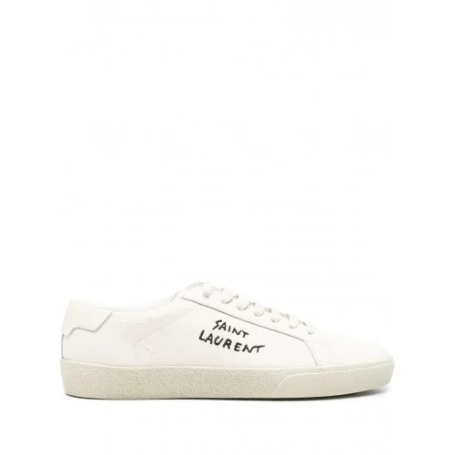 SNEAKERS YVES SAINT LAURENT, Embroidered Logo, Full White